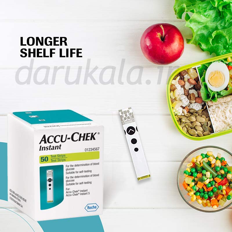 نوار تست قند خون اکیوچک مدل اینستنت ۵۰ عددی