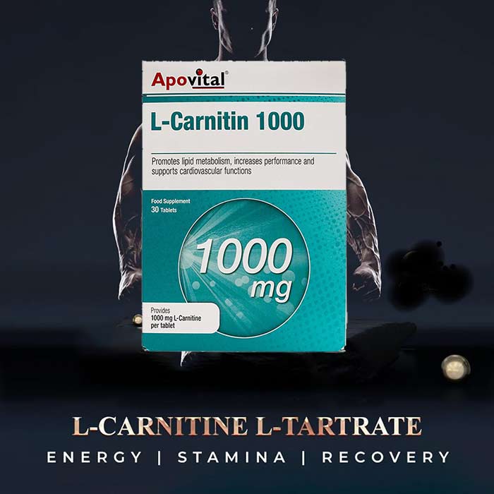 خرید ال کارنیتین 1000 میلی گرم آپوویتال