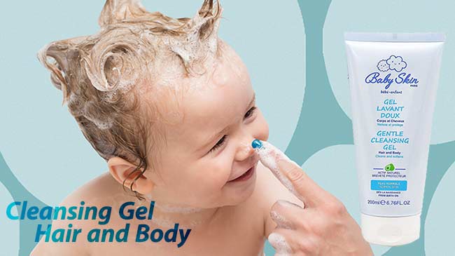 ژل پاک کننده موی سر و بدن بیبی اسکین