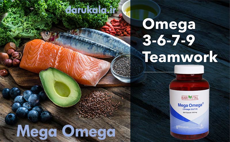 سافت ژل مگا امگا باریویتال امگا ۳ ۶ ۷ ۹