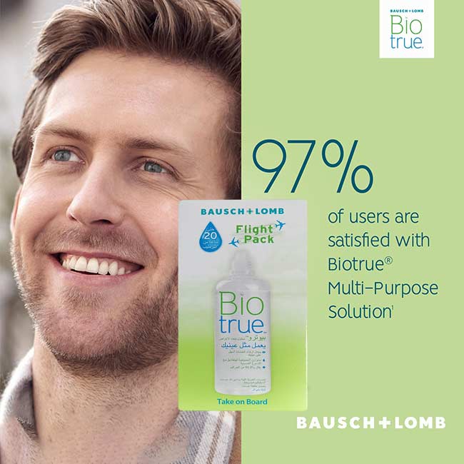 محلول نگهداری از لنز بایوترو فلایت پک