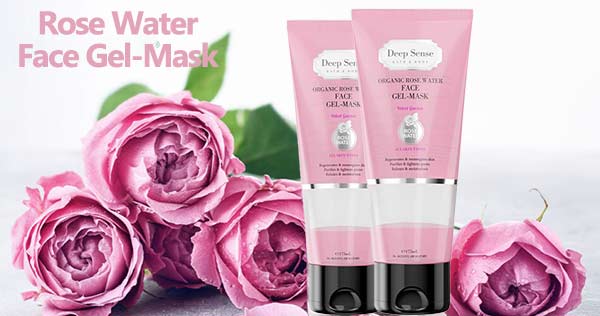 ژل ماسک مرطوب کننده پوست صورت گلاب دیپ سنس