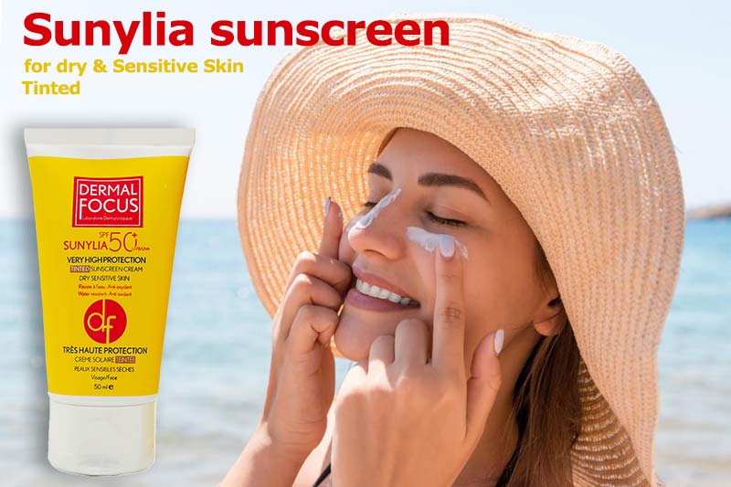 کرم ضد آفتاب سانیلیا رنگی درمال فوکوس پوست خشک و حساس