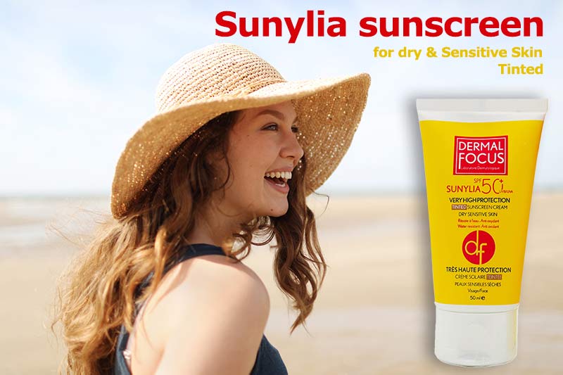 کرم ضد آفتاب رنگی پوست خشک درمال فوکوس مدل سانیلیا