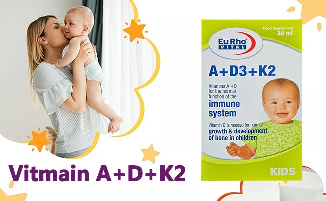 خرید قطره ویتامین آ و د3 و کا2 یوروویتال