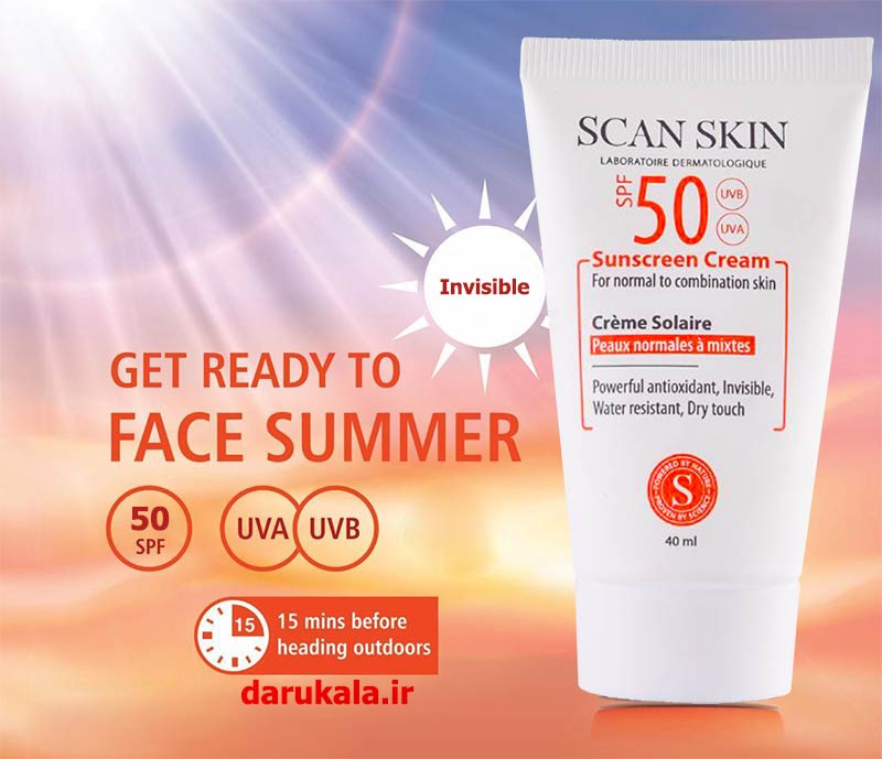 کرم ضدآفتاب بی رنگ اسکن اسکین پوست نرمال تا مختلط در داروخانه آنلاین