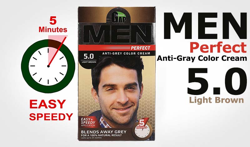 رنگ موی مردانه فوری گپ شماره ۵ قهوه ای روشن