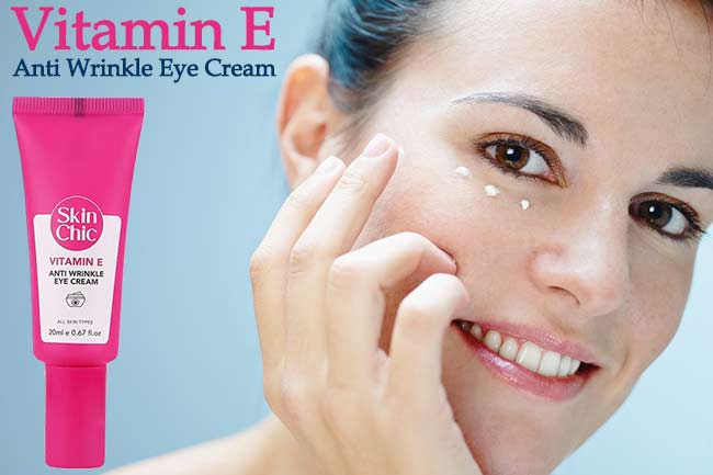 کرم ضد چروک دور چشم ویتامین ای اسکین شیک