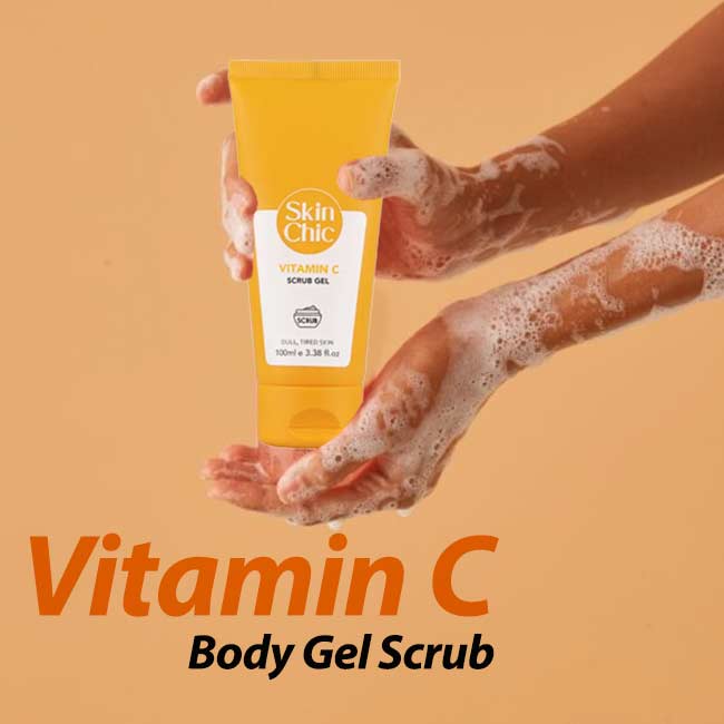 ژل اسکراب شوینده بدن ویتامین سی اسکین شیک