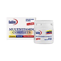قرص مولتی ویتامین کامپلیت یوروویتال 30 عددی | سلامت پوست، مو و ناخن و سیستم ایمنی