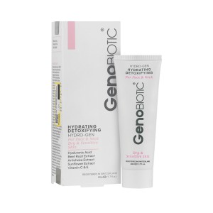 کرم رطوبت رسان و دتوکسیفای کننده صورت و گردن ژنوبایوتیک | مناسب پوست خشک و حساس