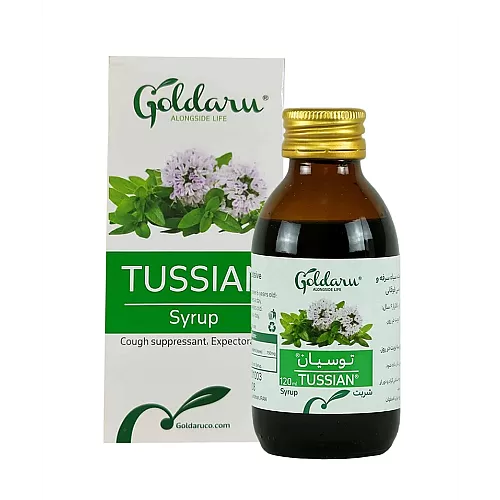 شربت توسیان بزرگسالان ضد سرفه گیاهی برای سرفه خشک و خلطدار خرید شربت توسیان بزرگسال گل دارو