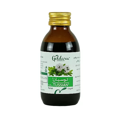 شربت توسیان بزرگسالان ضد سرفه گیاهی برای سرفه خشک و خلطدار خرید شربت توسیان بزرگسال گل دارو
