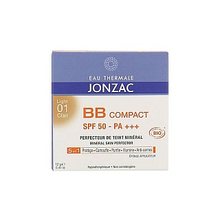 کرم پودر ب ب کامپکت ژونزک | ضد آفتاب فشرده رنگی شماره 1 لایت با SPF50