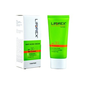 کرم ضد آفتاب رنگی لیپورکس SPF30 | ضدآفتاب ب ب مناسب پوست جوش دار 