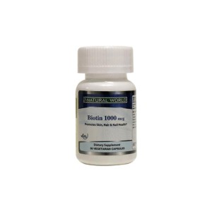 کپسول بیوتین 1000 میکروگرم نچرال ورلد | تقویت مو و ناخن