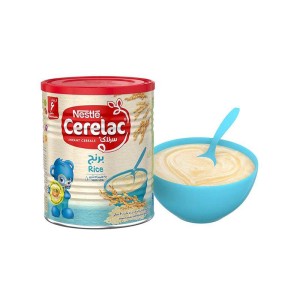 سرلاک برنج به همراه شیر نستله | 400 گرم | غذای کودک بعد از شش ماهگی
