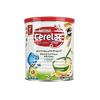 سرلاک گندم و تکه های میوه با عسل به همراه شیر نستله | 12 ماهگی به بعد