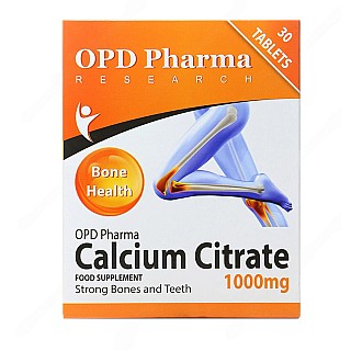 قیمت و خرید قرص کلسیم سیترات 1000 میلی گرم او پی دی فارما