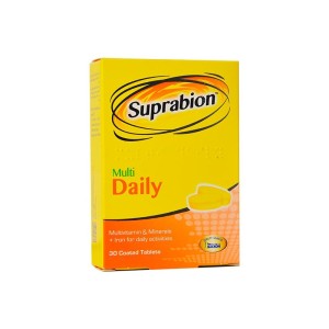 قرص مولتی دیلی سوپرابیون 30 عددی | مولتی ویتامین روزانه جهت جبران کمبود ریزمغذی ها
