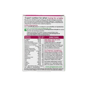 قرص پرگناکر کانسپشن ویتابیوتیکس 30 عددی | کمک به تامین ویتامین های ضروری قبل از بارداری