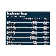 کپسول زینک پلاس 10 ویتاول 30 عددی | حاوی روی، ویتامین ث و ب کمپلکس