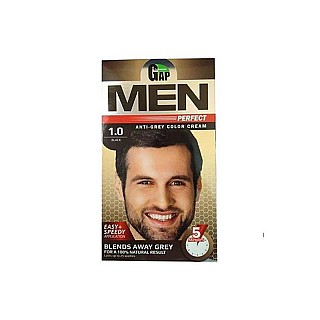 کیت رنگ مو مردانه گپ پرفکت شماره 1 - مشکی | پوشش کامل در 5 دقیقه