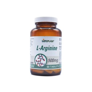 قرص ال آرژنین 500 میلی گرم لایف پلن 60 عددی | کمک به عضله سازی