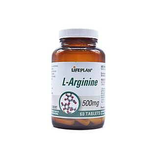 قرص ال آرژنین 500 میلی گرم لایف پلن 60 عددی | کمک به عضله سازی