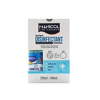 محلول ضد عفونی کننده فوری مانیکول 600 میلی لیتر | الکل 70 درصد 