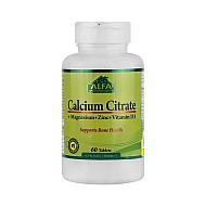 قرص کلسیم سیترات آلفا ویتامینز 60 عددی | حاوی کلسیم، منیزیم، زینک و ویتامین د۳