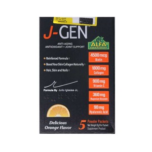 ساشه جی جن آلفا | 5 عدد | حاوی کلاژن ویتامین سی هیالورونیک اسید و بیوتین