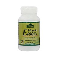 کپسول ویتامین ای 400 آلفا ویتامینز | 60 عدد | سلامت ماهیچه ها،اعصاب و پوست و مو