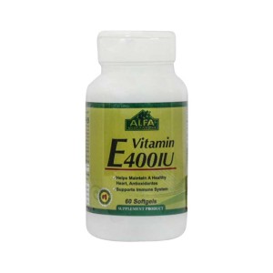 کپسول ویتامین ای 400 آلفا ویتامینز | 60 عدد | سلامت ماهیچه ها،اعصاب و پوست و مو