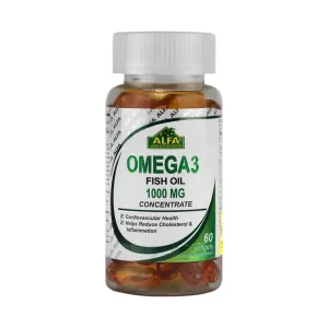سافت ژل امگا 3 آلفا ویتامینز 60 عددی | حاوی روغن ماهی برای افزایش سلامتی بدن