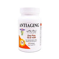 کپسول زینک پلاس آنتی ایجینگ 60 عددی | حفظ سلامت مو و ناخن و سیستم ایمنی