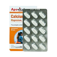 قرص کلسیم پلاس منیزیم، د3 و کا2 آپوویتال | برای سلامت استخوان