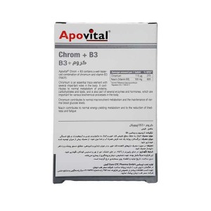 قرص کروم پلاس ب3 آپوویتال | تنظیم قند خون و بهبود متابولیسم انرژی