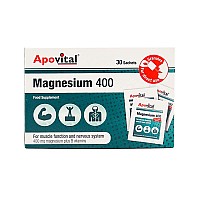 ساشه منیزیم 400 آپوویتال | بهبود عملکرد سیستم عضلانی عصبی