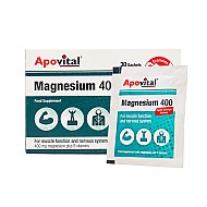 ساشه منیزیم 400 آپوویتال | بهبود عملکرد سیستم عضلانی عصبی