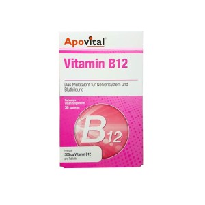 قرص ویتامین ب 12 آپوویتال 30 عددی | جبران کمبود ویتامین B12 
