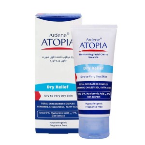 کرم مرطوب کننده اوره 5 درصد آتوپیا آردن | مرطوب کننده قوی پوست صورت خشک