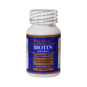 قرص بیوتین 1000 برونسون |  کمک به حفظ سلامت پوست، مو و ناخن