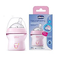 شیشه شیر نچرال فیلینگ چیکو 0+ - صورتی