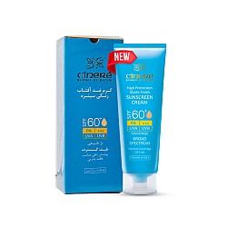 کرم ضد آفتاب رنگی spf60 سینره فاقد چربی بژ طبیعی