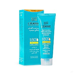 کرم ضد آفتاب رنگی spf60 سینره فاقد چربی بژ روشن