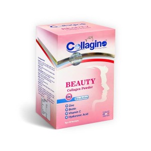 پودر کلاژینو بیوتی 30 عددی | حاوی کلاژن، ویتامین ث، زینک، بیوتین و هیالورنیک اسید