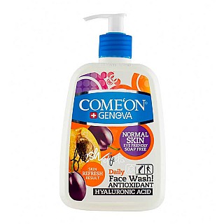 ژل شستشوی صورت کامان برای پوست نرمال، فاقد صابون، مناسب پاکسازی روزانه و حفظ رطوبت پوست های معمولی