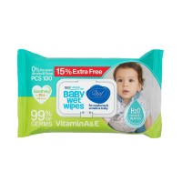 دستمال مرطوب کودک دافی 100 عددی | پاک‌کننده، مرطوب‌کننده و محافظ پوست حساس کودک