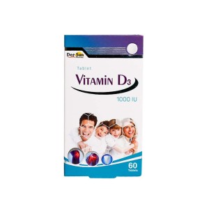 قرص ویتامین د3 1000 دیسان 60 عدد | تامین ویتامین دی روزانه بدن
